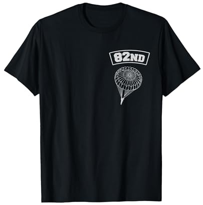82nd Airborne Fallschirmjäger-Logo T-Shirt, Herren, Schwarz, L