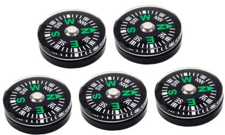 Veemoon Kompass Mini 5Pcs Handgelenk Kompass Kompakt Handheld- Kompass für Wandercamping- ?ennavigation 5X 15 Mm Mini Kompass Kinder