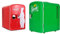 Koolatron Mini Fridge 4L Small Fridge 6 Can Quite Mini Fridges Mini Cooler Warmer for Office Home & Travel PB Red + Sprite Mini Fridge 4L Table Top Mini Fridges for Skincare 12V Portable Cooler Green