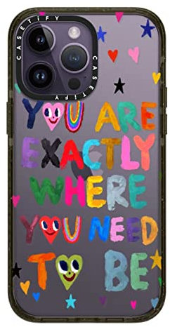 CASETiFY Impact iPhone 14 Pro Max Case [4x Military Grade Drop Tested / 8.2ft Drop Protection] - You are exactly - Glossy Black