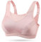 WingsLove Women's Sports Bra Full Coverage High Impact Wirefree Workout Non Padded Shock Absorber Ultimate Run Bra Plus Size(Pink，46DDD)