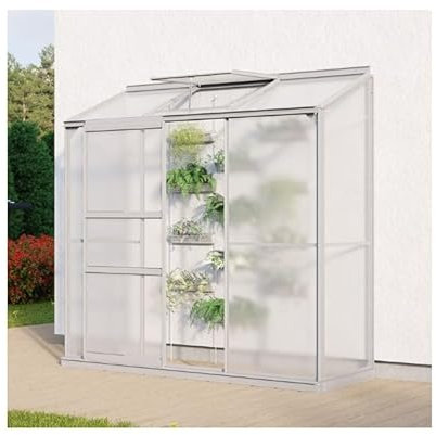 Ezooza Serra addossata Vitavia Ida 1300 in Alluminio anodizzato e policarbonato alveolare 4mm, 69 x 193 H 182 cm Made in Germany