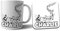 AK Giftshop Personalised Music Notes Mug and Coaster Gift Set