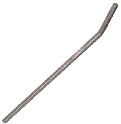 GRUNDLINE - Stange für verschraubte Säulenfüße, aus Stahl, zum einschlagen - PWE, 15x420 mm - Feuerverzinkung - für Stützenfuß, Pfostenträger, Pfostenanker