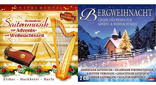 Besinnliche Saitenmusik zur Advents - u. Weihnachtszeit; Zither; Hackbrett; Harfe; Echte Volksmusik; Instrumental; Stubenmusik & Bergweihnacht - Lieder und Weisen zur Advent und Weihnacht