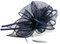 Arranview Jewellery Navy blue fascinator alice hair band with stiffened net loops and feather tendrils