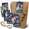 Großes Adventskalender Set PERSONALISIERT mit Wunschname - mit je 24 Tüten, Zahlen-Karten, Klammern und 5m Kordelband - Mathe Aufgaben für Kinder Weihnachtskalender Weihnachten