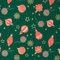 Geschenkpapier Weihnachten 70cm x 2m Rolle Grün/Rot/Gold - Weihnachtspapier mit Weihnachtskugeln Motiv - Weihnachtsgeschenkpapier Schneeflocken Muster - Geschenkverpackung XMAS