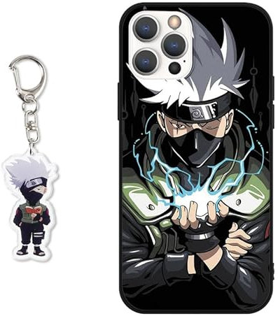 PBNDJVG Handyhülle für iPhone 11 Hülle 6.1 Zoll, Anime Kakashi Mit Schlüsselbund Muster Design Manga Case Cartoons Schutzhülle TPU Silikon Charmant Für Jungen Frau Karikatur, 02