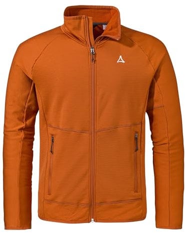 Schöffel Herren Fleece Jk Style Cascata MNS, leichte Fleecejacke mit Stehkragen aus 2-Wege-Stretch, wärmende Outdoorjacke mit 2 Außentaschen, turmeric, 48