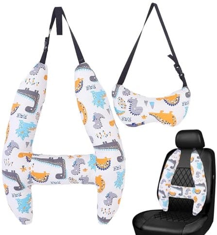 Kaxenig H-Form Kind Nackenkissen, Autokissen Für Kinder, 2 Stück Auto-Reisekissen, Nackenhörnchen Flugzeug Kissen, Kinder-Autositzkissen Zum Schlafen, Baby-Nackenkissen Für Langstreckenreisen