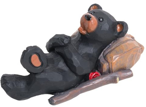 The Bridge Collection Schwarzbär-Figur, 11,4 cm, schwarzer Bär, Dekoration für Hütte, Berge, Wald, Dekoration für Zuhause, Camping-Dekoration für Zuhause, Rucksackreisen