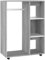 FOZICV Kleiderschrank Holzwerkstoff mit Rollen Mehrzweckschrank Organizer Moderner Stil Schlafzimmerschrank mit EIN Großes Offenes Fach und 3 Seitliche Ablagen Grau Sonoma 80x40x110 cm