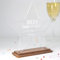 Personalisierte Moderne edle Trophäe Stern, personalisierter eigener Text oder Logo, wertvolles Nussbaum Holz und Acryl - Medaille - Pokal - Auszeichnung 140x130 mm