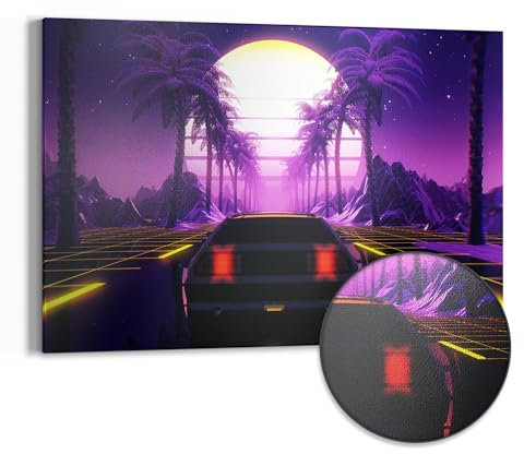 DEQORI Metall Magnettafel | 60x40 cm cm groß | Motiv Neon Nostalgie | Whiteboard für alle Magnete | Magnetboard Wand-Tafel für Küche & Büro | Design Magnetwand Pinnwand magnetisch