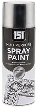 MIXEL 151 Multi-Purpose Chrome Gloss Spray Paint, Excellent Coverage And Adhesion, Quick-Drying Formula, Long-Lasting Performance, Both Indoor And Outdoor Use, 400ML, (1 Pcs)