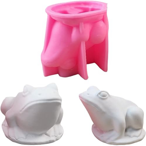ALEFBET Silikonform Frosch,Silikonformen Gießformen Frosch,Kerzenformen zum Gießen,Kerzen Formen Silikon,Epoxidharz Formen Silikon,Gipsformen zum Gießen (Frosch)