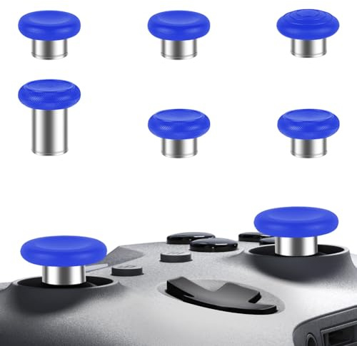 AXFEE Metal Thumbsticks Replacement for Elite Series 2, 6 in 1 Swap Joysticks Buttons Set, Metal Custom Xbox Controller Accessories, Thumbsticks Grip for Xbox One Elite, Elite Series 2 Core (Blue)