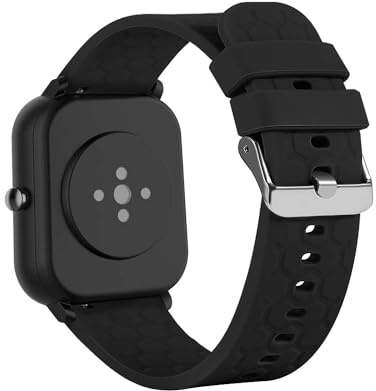 FoundEast Compatible with ID208 Plus Smart Watch Band, Adjustable Soft Sport Replacement Strap for Quican ID208 Plus/aeac ID208 Plus/WMK ID208 Plus Accessories (Black)