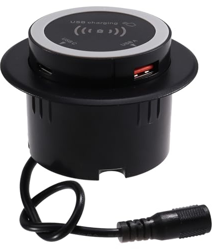 Koolenry Wireless Charger Desktop Embedded Charging Station Supports PD20W and USB Wired Charging