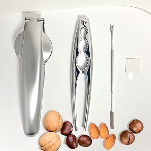 MmmLucipor Juego de 3 Cascanueces, Cascanueces multifuncionales, para Todo Tipo de Frutos Secos, Galletas de Langosta, Galletas de Cangrejo