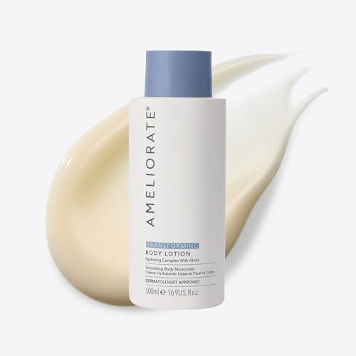 AMELIORATE Transforming Body Lotion 500ml for Keratosis Pilaris (KP), Rough, Bumpy Skin & Ingrown Hairs | Exfoliating Moisturiser with Lactic Acid (AHA) | Dermatologist Approved & Pregnancy Safe