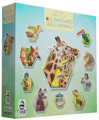 Cranio Creations - Ark Nova: Das Heiligtum der Tiere | Uno Zoo zum Tisch – 1 – 5 Spieler – 90 Minuten – Spiel für Experten – ab 12 Jahren – Ausgabe in italienischer Sprache