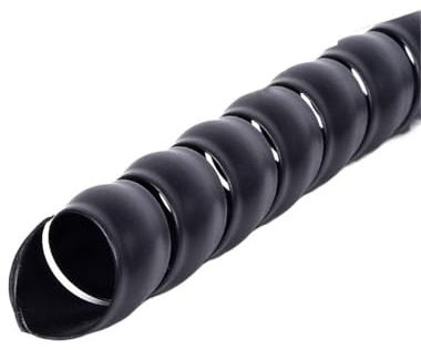 Styire 1 Meter Kran Spirale Wrap Kabel Schutz Hülse Hydraulische Schläuche Protector Schutzhülle(Schwarz,ID 60mm)