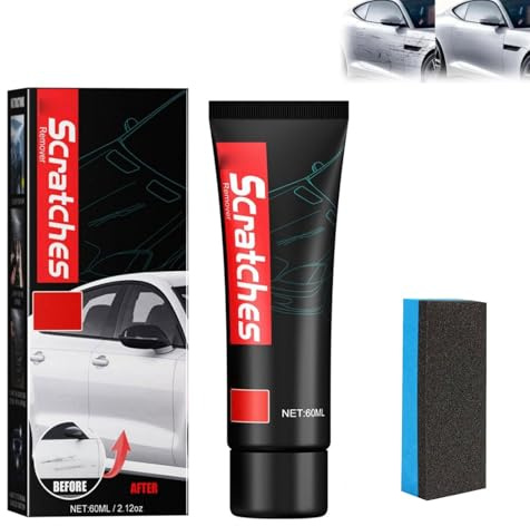 Glass Hob Scratch Remover, Glass Stovetop Scratch Repair Kit, Polishing Wax for Ceramic Cooktop, Heavy Duty Car Scratches Remover with Sponge, Car Scratches Repairs Paste (1 Set)