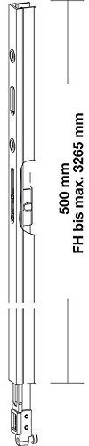 GU HS Getriebeverlängerung, L=500 mm, Alu silber eloxiert