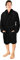 NY Threads Vestaglia di lusso da uomo | Accappatoio in pile super morbido | Accogliente Vestaglia con collo a scialle e abbigliamento da notte (Large, Nero)