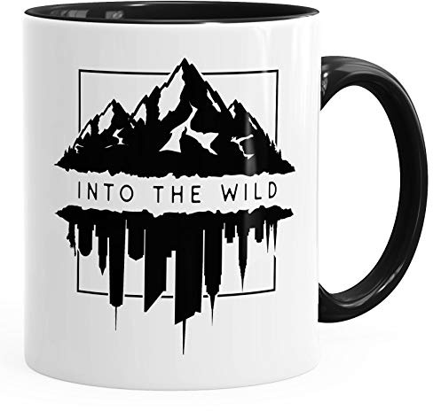 Autiga Kaffee-Tasse Into The Wild Berge Skyline Tee-Tasse Schwarz unisize