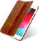 StilGut Echt Leder Tasche Kompatibel mit Apple iPad Mini 5 (7,9 Zoll 2019), Couverture Smart Cover mit Standfunktion, Cognac Braun