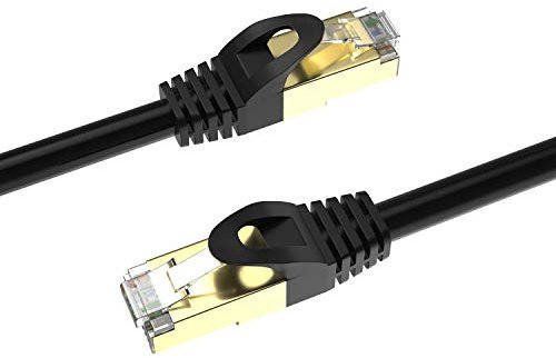 Cat8 Ethernet Cable(3 Pack) SHD Cat8 Network LAN Cable High Speed 40Gbps 2000Mhz SFTP Patch Cord for Modem,Router,PC,Mac,Laptop-3 Feet
