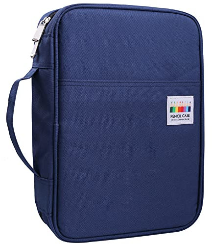 OVAKIA Large Pencil Case, Big Capacity for 220 Pencils Storage Carrying Bag Zipper for Artist Colouring Pencils Stationery (No Pencils)