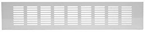 20x3 inch / 500x80mm White Kitchen Worktop / Plinth Heat Vent Grill Aluminium
