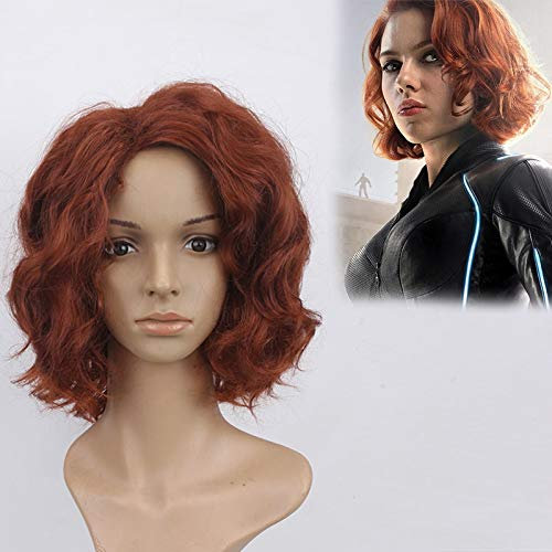 Black widow Cosplay hair wig The Avengers cosplay Synthetic brown curly wig for women costume Natasha Romanoff headwear