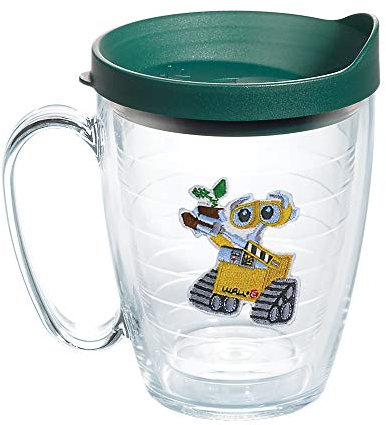 Tervis Made in USA Double Walled Disney Wall-E Insulated Tumbler Cup Keeps Drinks Cold & Hot, 16oz Mug, Emblem