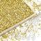 WANDIC Zerkleinertes Glas, 200 g, 2–4 mm, goldfarben, zerkleinertes Glas, unregelmäßige metallische Späne, Streuseln für Kunstharz, Kunsthandwerk, Nagelkunst, Malerei