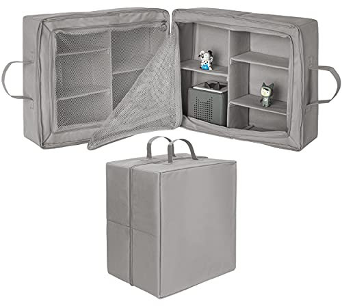 ONVAYA® Aufbewahrungsbox | grau | vielseitiger Multifunktions-Organizer | Aufbewahrungstasche aus Stoff | ideal für Spielzeug oder Koffer Organizer | Organizer-Box