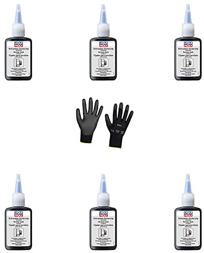 Iloda 6xOriginal Liqui Moly 50g Schraubensicherung mittelfest 3802 Schutzhandschuhe