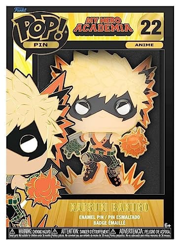 Loungefly Funko POP! Large Enamel Pin MY HERO ACADEMIA: BAKUGO - Bakugo Pin en Émail - Broche Fantaisie Mignonne à Collectionner - pour les Sacs à Dos et Sacs - Idée de Cadeau - Anime Fans