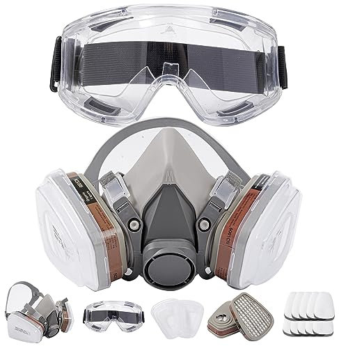 Mezza faccia riutilizzabile, maschera a vapore organica e maschera antipolvere per vernice, lucidatura meccanica, tronco, saldatura e altri lavori