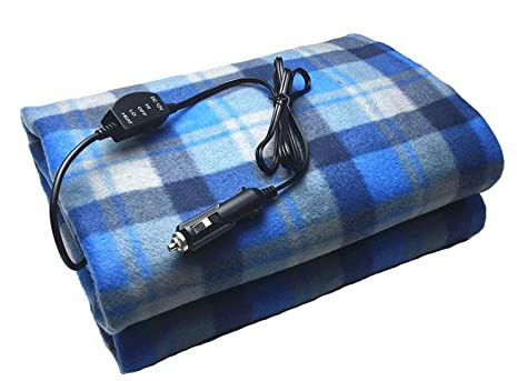 REJOON Heated Throw Car Heated Blanket 12V Car Heating Blanket Energy Saving Warm Electric Heating Blanket Temperature Adjustment Carpets Heated Mat Electric Blanket (Color : 1, Size : A)