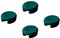 Partsatoz Pack of 4 3D Analog Joystick Button Control Cover Thumbstick Circle Pad Cap Replacement for Nintendo 2DS 3DS 3DS XL LL New 2DS XL New 3DS New 3DS XL LL - Mirror Green