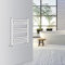 Warmehaus Radiador de toallero con calefacción curvada para baño, calefacción central, 600 x 500 mm, color blanco