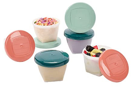 Babymoov Pots de conservation Babybols 6x180 ml - Eco-conçus - Fabriqués à partir de matière végétale en France - Recyclables - 100% Hermétiques