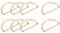 sourcing map 20 Stück Metall D Ringe Schnalle 35mm(1.38) 2.3mm Dicke Geschweißte D-Ringe Schnalle für Gurtband Nähen Kleidung Bänder Taschen Gürtel DIY Zubehör Goldton