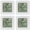 Carehabi 4 Stück luftfeuchtigkeitsmesser Thermometer Innen Mini LCD Digital Thermometer Hygrometer Gauge für Babyzimmer Seniorenzimmer Arbeitszimmer Weinkeller usw
