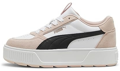 PUMA Karmen Rebelle SD Sneaker, White Black-Rose Quartz, 37.5 EU